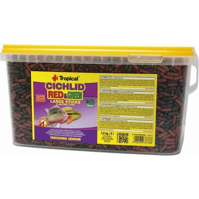 Tropical Cichlid Red-Green Large 5 l