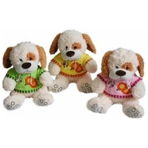SUN-DAY Dog in blouse 3col 30cm 129130