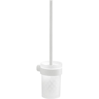 Gedy pirenei WC štětka závěsná bílá mat sklo satin PI330302