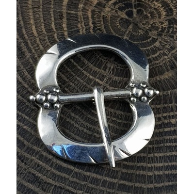 Drakkaria STŘEDOVĚKÁ STŘÍBRNÁ SPONA na řemeny P11041
