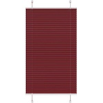 vidaXL Плисирана щора Бордо червено 70x150 cm Ширина на плата 69, 4 cm (4015239)