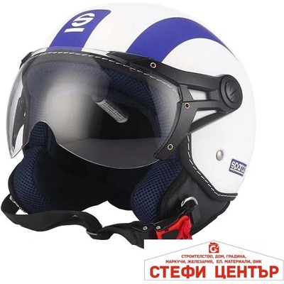 Sparco Каска за мотор Sparco BHR sp-501 бяло / синя 13206 размер L (24031)