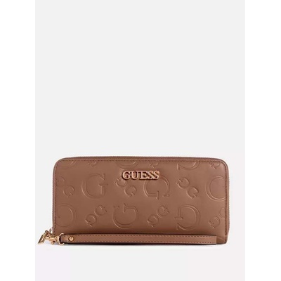 Guess dámská větší peněženka Harleston hnědá