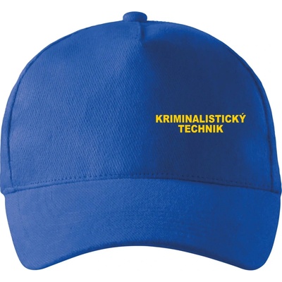 Kriminalistický technik so zahnutým šiltom a látkovou sponou Kráľovská modrá