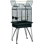FLAMINGO Parrot cage Lorre Anthracite - Масивен Кафез за птици на колела, размер 66 х 51 х 164 см, Белгия - 103616