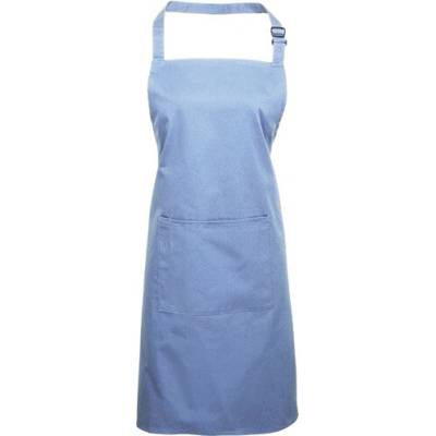 Premier Workwear Pracovná zástera za krk s vreckom PR154 Midblue Pantone 2718 72 x 86 cm