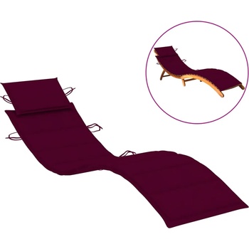 Image 1 of vidaXL Шалте за шезлонг, виненочервено, 186x58x4 см, Оксфорд плат (314167)