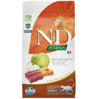 Farmina N&D Pumpkin Venison & Apple Adult - с тиква за котки над 1 година, с еленово месо и ябълки 300gr