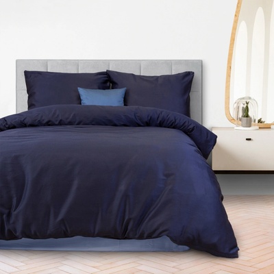 Darymex satén obliečky Navy blue tmavomodrá 160X200 2x70X80