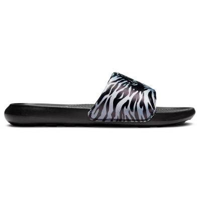 Дамски сандали Nike Women's Victori One Slide Print Sandals - Black / Black / Metallic Silver - размер 39 (EU) (125-1542-0113)