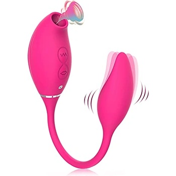 SuperLove Dual Bliss Sucking & Vibrating Egg Pink
