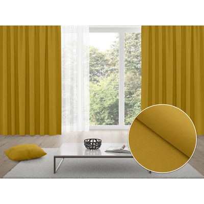 Biante Zatemňovací závěs Blackout BKU-102 Okrový - šířka 140 cm 140x140 cm