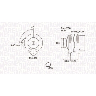 Alternátor MAGNETI MARELLI 063731975010
