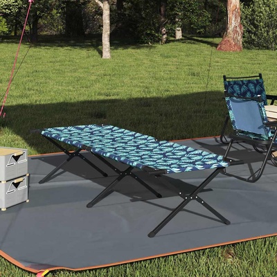 vidaXL Сгъваемо къмпинг легло Гора 210 x 80 x 46 см Оксфордска тъкан (42003191)