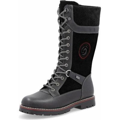 Rieker Dámske čižmy REMONTE D9380-02 BLACK