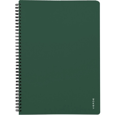 VERDE Špirálový zošit A4 60l linajkový zelený