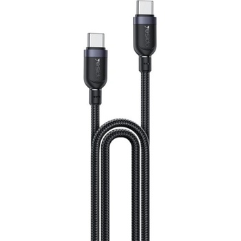 Yesido CA192 opletený nabíjací a dátový USB-C na USB-C 2m černý