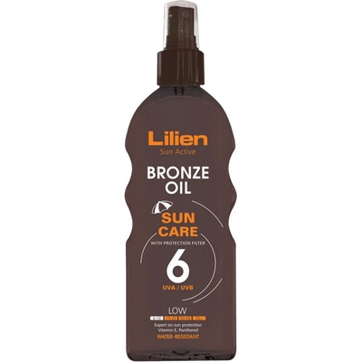 Lilien Sun Active Bronze voděodolný olej SPF6 200 ml