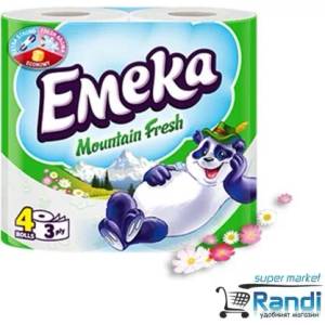  Тоалетна хартия Емека Mountain Fresh 4бр