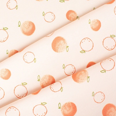Takoy Bavlnený úplet s elastanom pomaranče na ecru