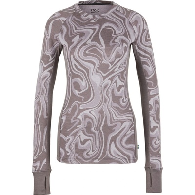 Stoic Дамско мериносово термобельо Stoic Women's Merino225 StensundSt. L/S Merino shirt - Dark Purple / Multi (916-5285-0113)