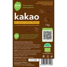 Fairobchod Bio kakaový prášok vysokotučný prírodný 1000 g