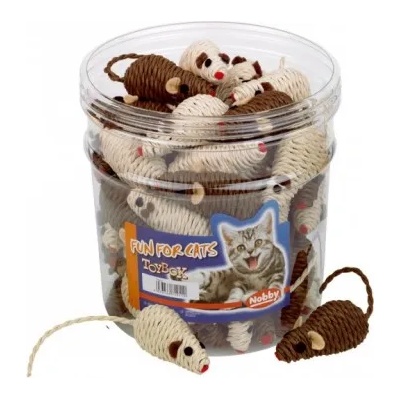 Nobby Играчка за котка сезалена мишка кафяво - бежова 7 см nobby Германия 71911