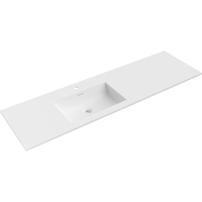 Mexen Otis мивка вградена в плот лява 161 x 46, 5 см, бяла мат - 25181601L (25181601L)