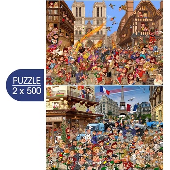 Grafika - Puzzle 2x500 The Art of François Ruyer - 500 piese