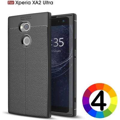 Sony Xperia XA2 Ultra Удароустойчив Litchi Skin Калъф и Протектор