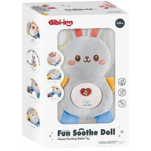 Chipolino Успокояваща музикална кукла Chipolino - Зайче, светлосива (DIG02406028)