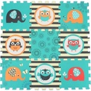 HM Studio Pěnové puzzle Sloni a sovy 9ks