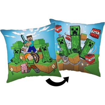 Jerry Fabrics Детска възглавница 40x40 cm Minecraft "Creeper Rush" - Jerry Fabrics (23CS382)