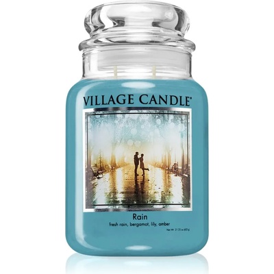Village Candle Rain ароматна свещ (Glass Lid) 602 гр