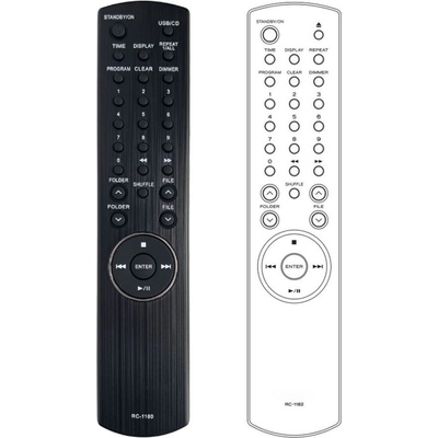 съвместим Teac rc-1182 - заместител дистанционно управление ЧЕРЕН (rc-1182)