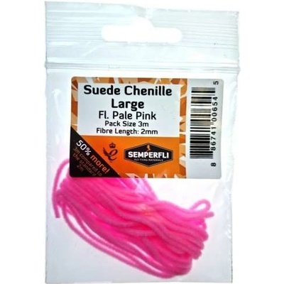 Semperfli Šenylka Suede Chenille Large Fl Pale Pink 2mm