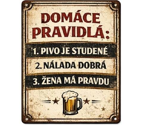 Ceduľa Domáce pravidlá
