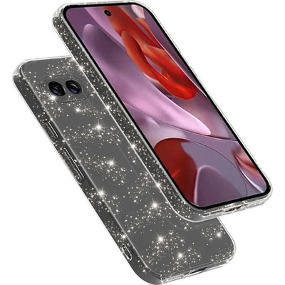 Techsuit SparkleSkin Series puzdro (trblietavé) pre Google Pixel 9a priehľadné