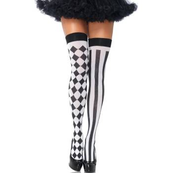 Image 1 of Дълги чорапи в черно-бял цвят, арлекин - Arlequin Socks S/M/L (D-237708)
