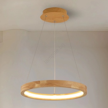 Brilagi - LED пендел на кабел UMEA WOOD LED/30W/230V Ø 40 см дърво (BG3245)