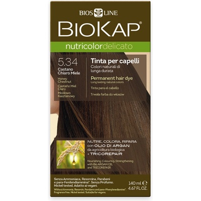 Biokap NutriColor Delicato farba na vlasy 5.34 medová gaštanová 140 ml