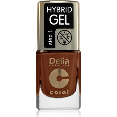 Delia Cosmetics Coral Nail Enamel Hybrid Gel gelový lak na nehty odstín 144 11 ml