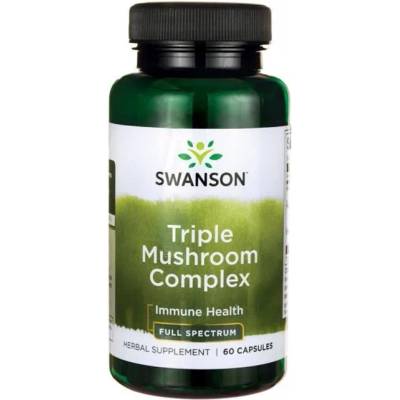 Swanson Full Spectrum Triple Mushroom Complex, 60 капсули, Swanson (SW1386)