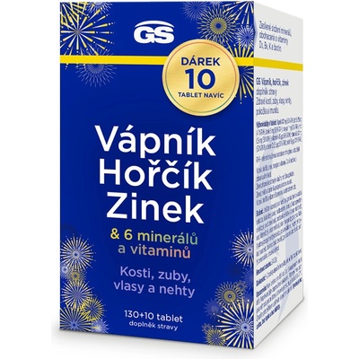 GS Vápník Hořčík Zinek 130+10 tablet