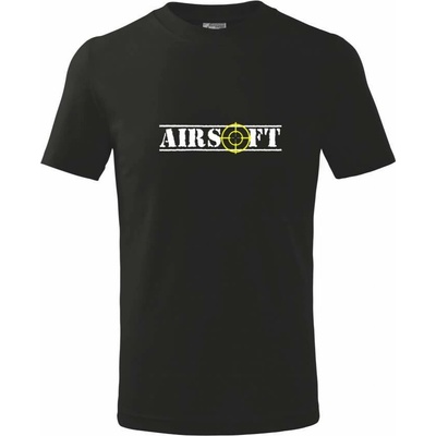 Airsoft nápis tričko detské čierna