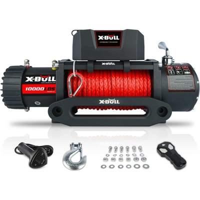 Elektrický offroad naviják 4,54t 12V syntetické lano 19,8m X-BULL HRW10000B