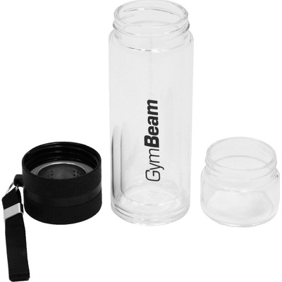 GymBeam Sklenená fľaša Infuser 400 ml