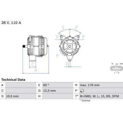 Alternátor BOSCH 0 986 047 520