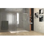 Inter Ceramic Правоъгълна душ кабина Inter Ceramic с плъзгаща се врата 110x90 см, гланциран хром - прозрачна (119TR/100 + ICS 111TR/90)