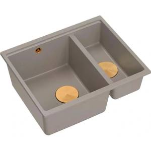 Quadron Композитна вградена мивка Quadron Logan 150 бежово-мед 56x46 см (HCQL5646U4-C1_I) Мивка за вграждане